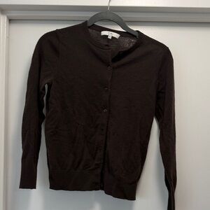 Tibi Button-Up Crewneck Cardigan